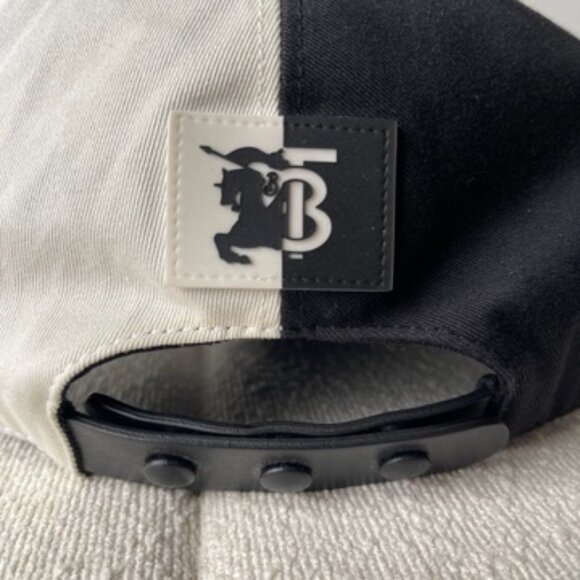 Burberry Black and White TB Logo Cap - Picture 5 of 10